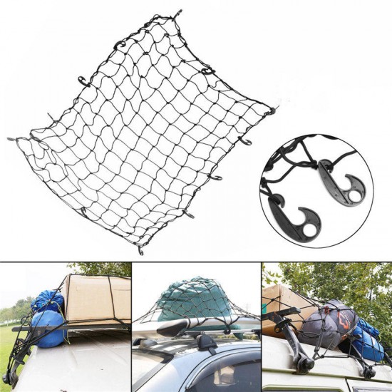120*180cm Car Rear Trunk Storage Net Roof Cargo Organizer Elastic Mesh Net Luggage With 12 Hooks 120*180cm Car Rear Trunk Storage Net Roof Cargo Organizer Elastic Mesh Net Luggage With 12 Hooks