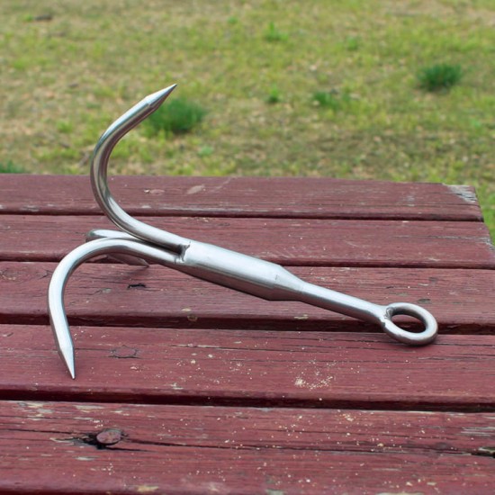 13.5cm Grapping Hook Outdoor Camping Climbing Carabiner Stainless Claw Clasp Survival Accessory