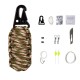16Pcs Outdoor Paracord Kit Survival Rope Set Fishing Tools Camping Carabiner Emergency Gear 16Pcs Outdoor Paracord Kit Survival Rope Set Fishing Tools Camping Carabiner Emergency Gear