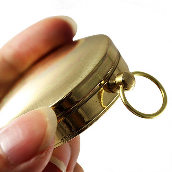 Outdoor Portable Brass Pocket G50 Copper Golden Compass Luminous Navigation Flip Outdoor Portable Brass Pocket G50 Copper Golden Compass Luminous Navigation Flip