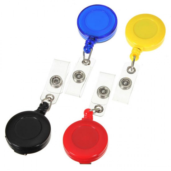 Retractable Card Key Holder Tag Reels Badge Plastic Belt Clip