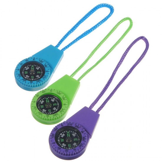 Survival Mini Compass Scale Type With Water Hang Rope Random Color