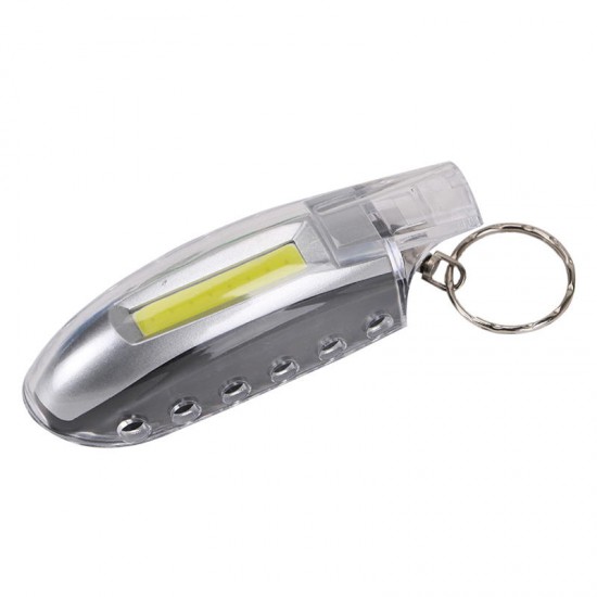 IPRee® 2 in 1 Mini COB LED 3 Modes Keychain Whistle Light Camping Light Emergency Safety Lamp