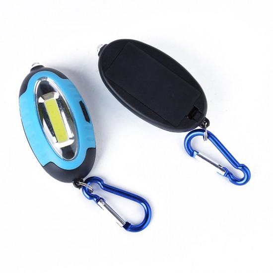 Outdooors COB LED Keychain Lamp Work Light Mini Pocket Torch Money Detector With Carabiner