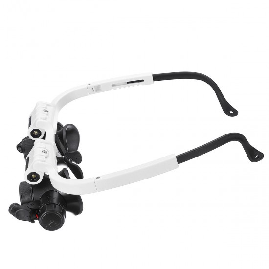23X Binocular Eyepiece Magnifier Magnifying Glasses Jeweler Watch Repair Kit Adjustable LED Light
