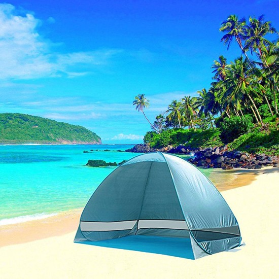 1-2 People Outdoor Instant Pop-up Portable Beach Tent Camping Anti-UV Sunshade Shelter