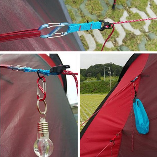 Aluminum Alloy Outdoor Camping Tent Rope Buckle S Shape D Shape Windproof Awning Tent Accessories