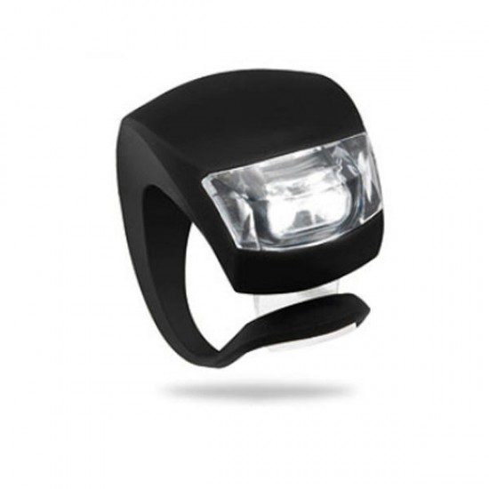 2PCS Black Bicycle Bike  Light Waterproof Silicone LED Flashlight