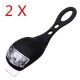 2PCS Black Bicycle Bike Light Waterproof Silicone LED Flashlight 2PCS Black Bicycle Bike Light Waterproof Silicone LED Flashlight