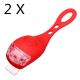 2PCS Red Bicycle Bike Light Waterproof Silicone LED Flashlight 2PCS Red Bicycle Bike Light Waterproof Silicone LED Flashlight