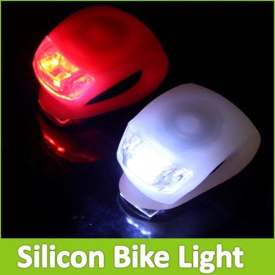2PCS Red Bicycle Bike Light Waterproof Silicone LED Flashlight 2PCS Red Bicycle Bike Light Waterproof Silicone LED Flashlight