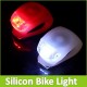 2PCS Red Bicycle Bike Light Waterproof Silicone LED Flashlight