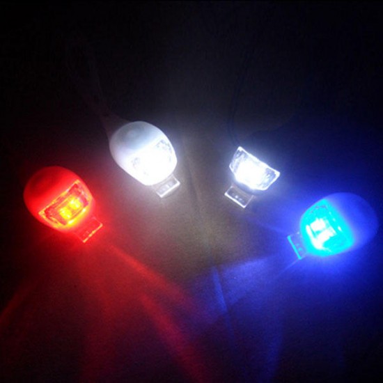 2PCS Red Bicycle Bike Light Waterproof Silicone LED Flashlight 2PCS Red Bicycle Bike Light Waterproof Silicone LED Flashlight