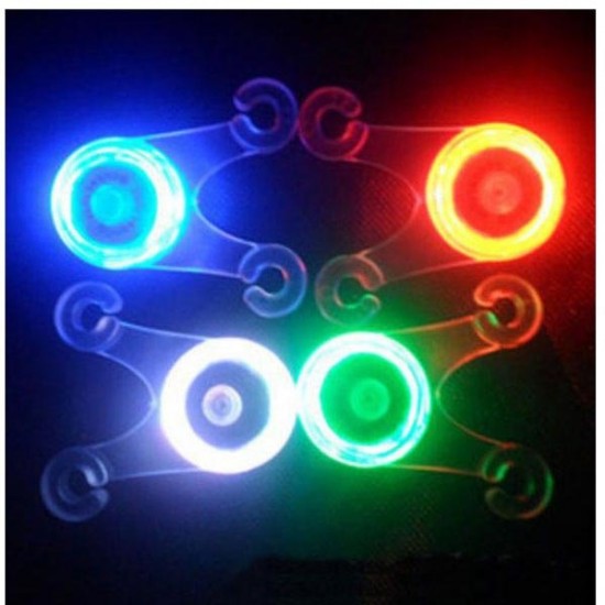 Bike Bicycle Cushion Soft Silicone Spoke Light LED Taillight 4 Colors