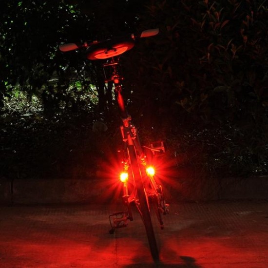 Rainproof LED Bike Lights Bicycle Safety Warning Lamps Cycling Front Rear Tail Red Lights