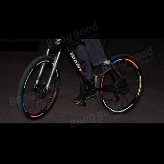 10 X Bike Bicycle Wheel Rims Reflective Stickers Luminous