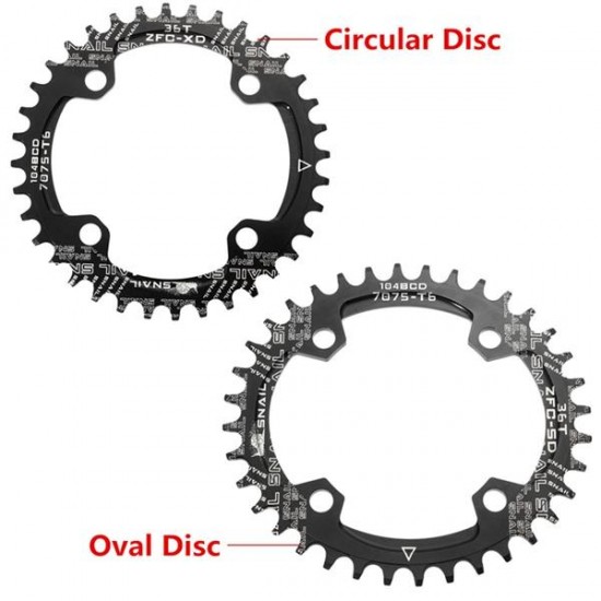 104mm Bike Bicycle Narrow Wide Single Speed Oval Circle Chainring 36T