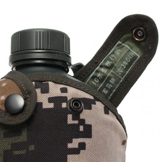 1L Military Tactical Water Bottle Kettle Army Camo Drinking Bottle For Camping Hiking Hunting