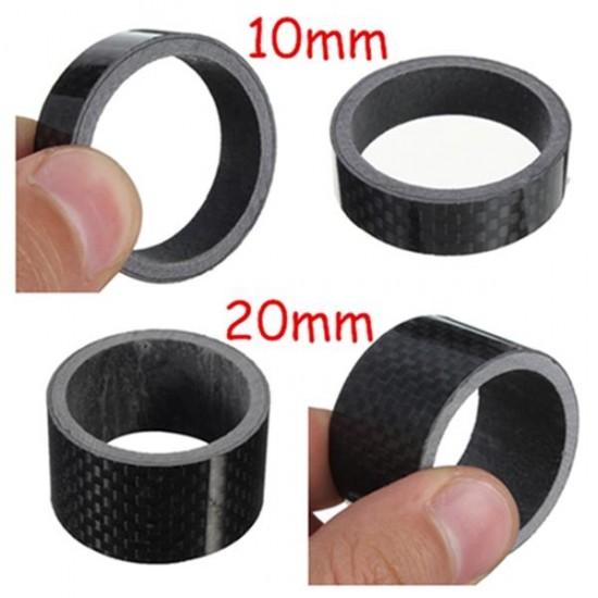 1PCS Carbon Fiber Bike MTB Headset 1/8" 5-10-15-20mm Stem Washer Spacer Kit