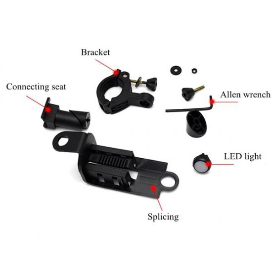 GUB Mountain Bike Bicycle Fenders Bike Mudguard Cycling Fenders With Rear LED Lights GUB Mountain Bike Bicycle Fenders Bike Mudguard Cycling Fenders With Rear LED Lights