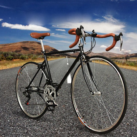 14S Outdoor 21 Speed Road Bike Bend Handbar 15cm 700cc Tire High Carbon Steel Road Bike