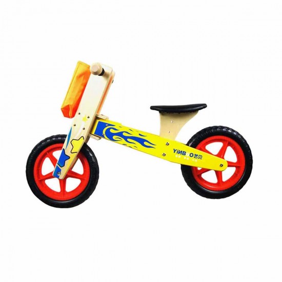 BIKIGHT Mini Wooden Kids Balance Bike No-Pedal Ride On Toy Push Bicycle Walking Trainer Outdoor