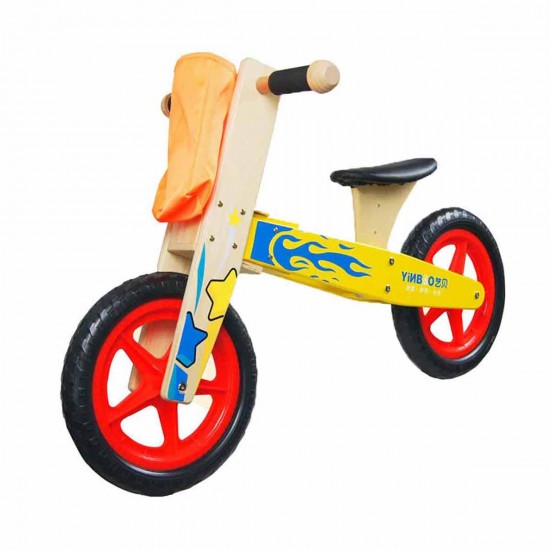 BIKIGHT Mini Wooden Kids Balance Bike No-Pedal Ride On Toy Push Bicycle Walking Trainer Outdoor