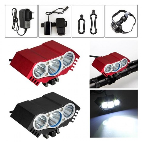 3 x T6 LED Headlight Front Bike Bicycle HeadLamp Head Light 3 x T6 LED Headlight Front Bike Bicycle HeadLamp Head Light