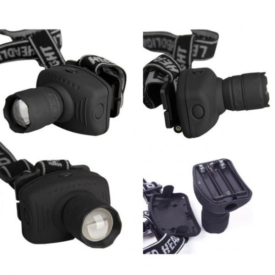 3W 6 Modes Zoomable LED Bike Bicycle Headlight Headlamp Flashlight