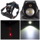 4 Mode LED Zoomable Headlight Headlamp White And Red Laser Light Use 2x 18650 batteries