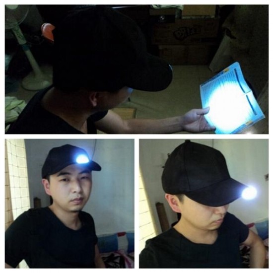 Adjustable Bicycle 5 LED Light Cap Battery Powered Hat Outdoor Baseball Cap Adjustable Bicycle 5 LED Light Cap Battery Powered Hat Outdoor Baseball Cap