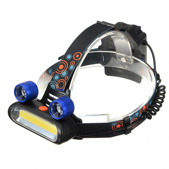 BIKIGHT 1300LM 2T6 COB LED 4 Modes Headlamp Life Waterproof USB Rechargeable BIKIGHT 1300LM 2T6 COB LED 4 Modes Headlamp Life Waterproof USB Rechargeable