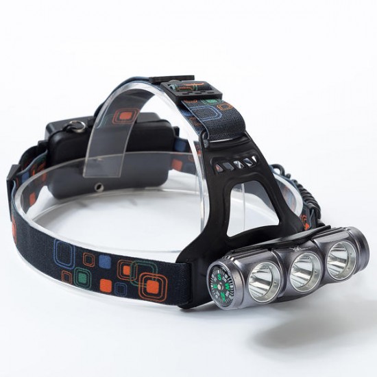 XANES® 1800LM T6+2 x XPE LED Compass HeadLamp 18650 Battery 4 Modes DC Direct Charge Waterproof For Outdoor Camping Hiking Cycling Fishing Light XANES® 1800LM T6+2 x XPE LED Compass HeadLamp 18650 Battery 4 Modes DC Direct Charge Waterproof For Outdoor Camping Hiking Cycling Fishing Light