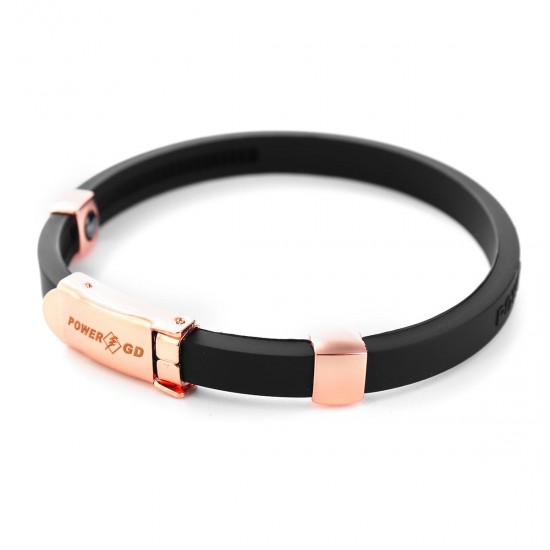 ANTI STATIC Titanium Ionic Magnetic Bracelet Silicone Wristband Strap Adjustable
