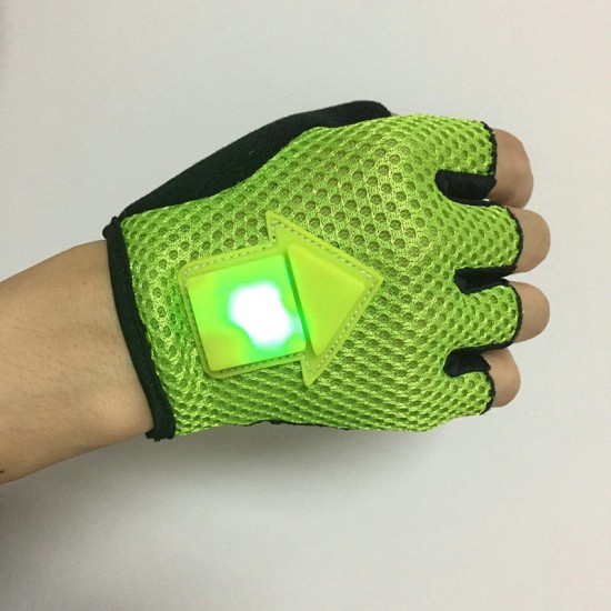 BIKIGHT Gravity Sensor Turn Signal Bike Gloves LED Light Automatic Induction Warning for Cycling Running