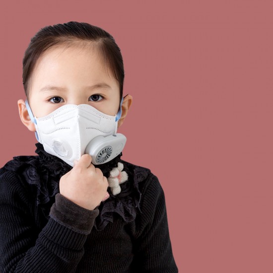 BIKIGHT Kids' Anti-Pollution Face Mask PM2.5 Filter Dust Mask Anti-Pollution Respirator Rechargeable Air Purifier
