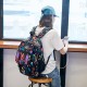 BIKIGHT Men Smart Sound Control Noctilucent Backpack USB Charge Laptop Travel School Bag
