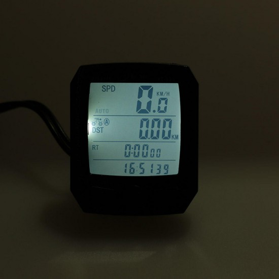 BOGEER YT-833 Large Screen Backlight Waterproof Bicycle Computer Speedometer Stopwatch Calendar Black BOGEER YT-833 Large Screen Backlight Waterproof Bicycle Computer Speedometer Stopwatch Calendar Black