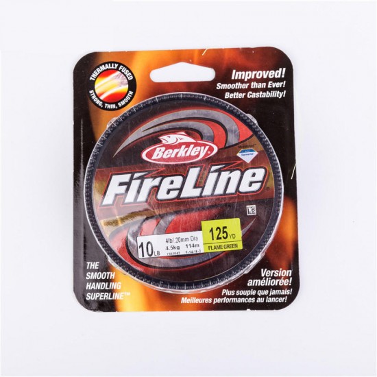 BERKLEY Fireline 125yd/114m 4-30LB Flame Green Braid Carp Super Strong Smooth Fishing Line