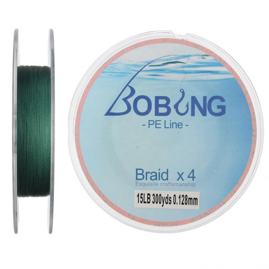 BOBING 300M 4 Strands PE Braided Power Fishing Line 6-15LB Multifilament Carp Sea Fishing Rope