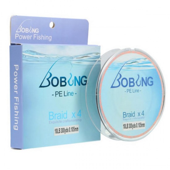 BOBING 300M 4 Strands PE Braided Power Fishing Line 6-15LB Multifilament Carp Sea Fishing Rope