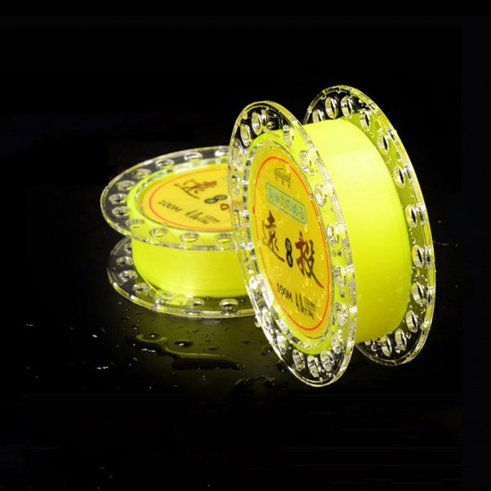 Bobing 100m 0.8#-8.0# Nylon Monofilament Line Freshwater Cast Fishing Line Fluoresacent Yellow