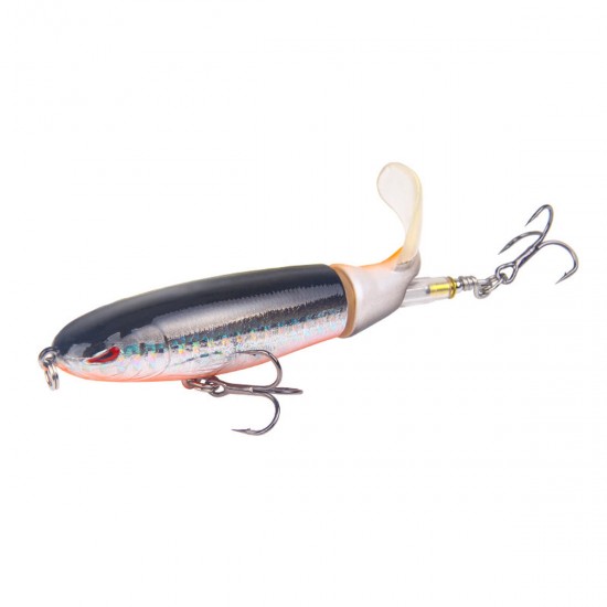 10cm 13g Minnow Fishing Lure Rotating Tail Popper Topwater Swim Crankbait Artificial Hard Bait