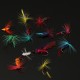 12pcs Dry and Wet Bionic Fly Lures Various Fly Fishing Lures Artificial Bait Fishing Accessory