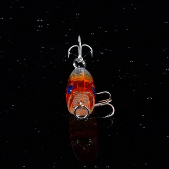 1pc 4cm 3.6g Popper Fishing Lure Lifelike 3D Eyes BKK Hook Hard Bait Fishing