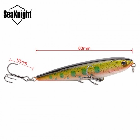 SeaKnight SK013 1PCS Pencil Fishing Lure 9g 80mm Topwater Hard Bait Hooks 3D Eyes Floating Lure SeaKnight SK013 1PCS Pencil Fishing Lure 9g 80mm Topwater Hard Bait Hooks 3D Eyes Floating Lure