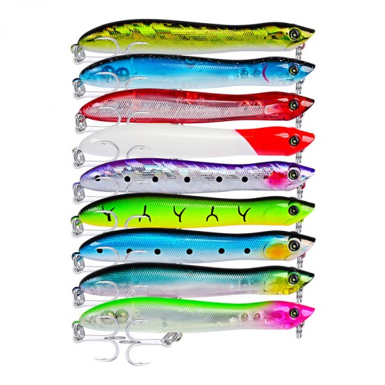 ZANLURE DW458 10pcs/set 83.5mm/6g Popper Lure Fishing Lure Hard Bait Sea Fishing ZANLURE DW458 10pcs/set 83.5mm/6g Popper Lure Fishing Lure Hard Bait Sea Fishing