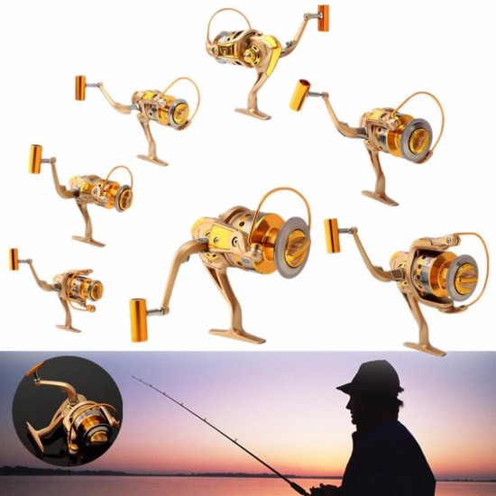 10BB 5.5:1 Gear Spinning Spool Fishing Reel Aluminum Salt Freshwater Right Left Interchangeable