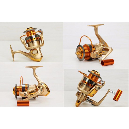 10BB 5.5:1 Gear Spinning Spool Fishing Reel Aluminum Salt Freshwater Right Left Interchangeable