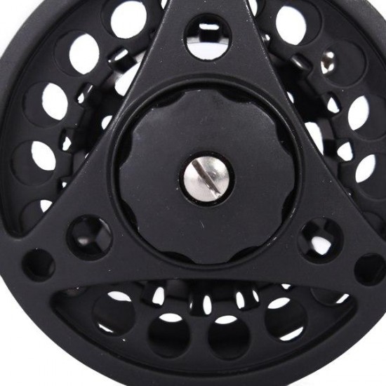 Aluminum Fly Fishing Reel Left and Right Hand 3/4wt Adjustable Drag Black